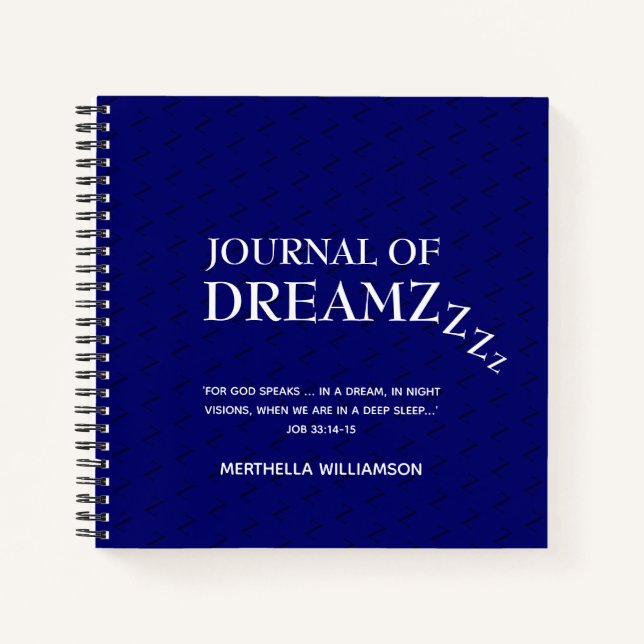 Stylish Personalised Dream Journal (Front)