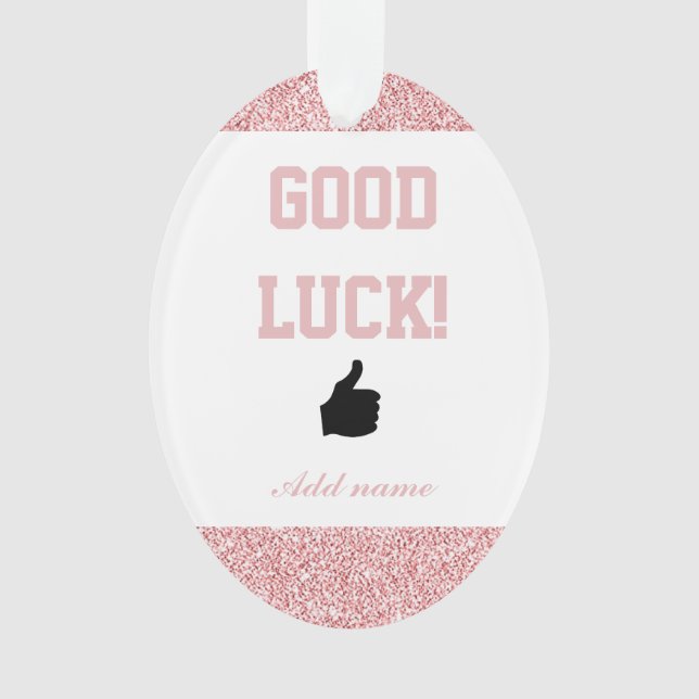Stylish personalised good luck ornament gift (Front)