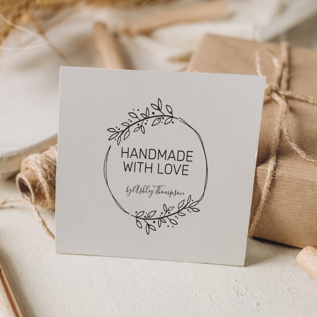 Stylish Personalised Handmade By Rubber Stamp (Creator Uploaded)