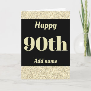 Stylish personalised happy birthday 90th card