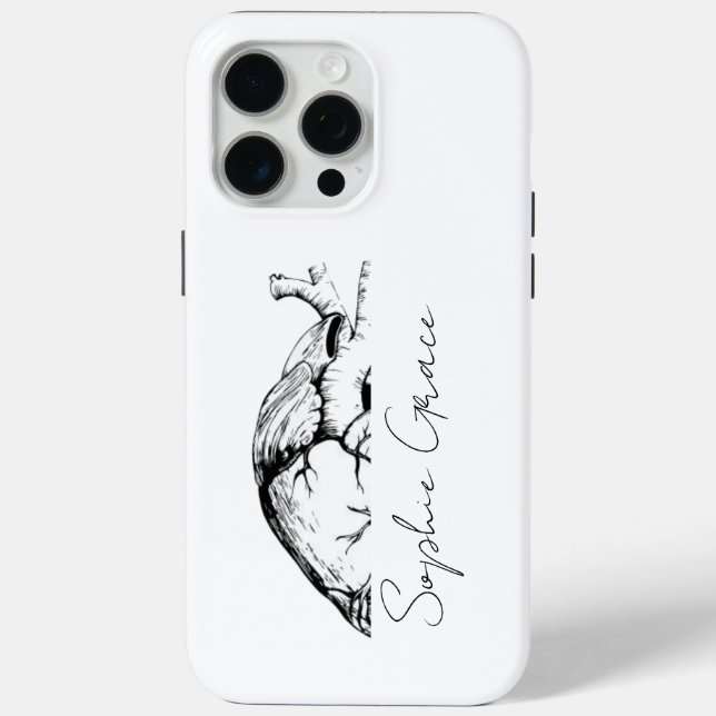 Stylish Personalised iPhone Case with Photo & Text (Back)