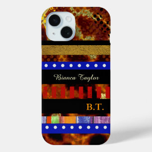 Stylish & Personalised Multicolored Stripes iPhone 15 Case