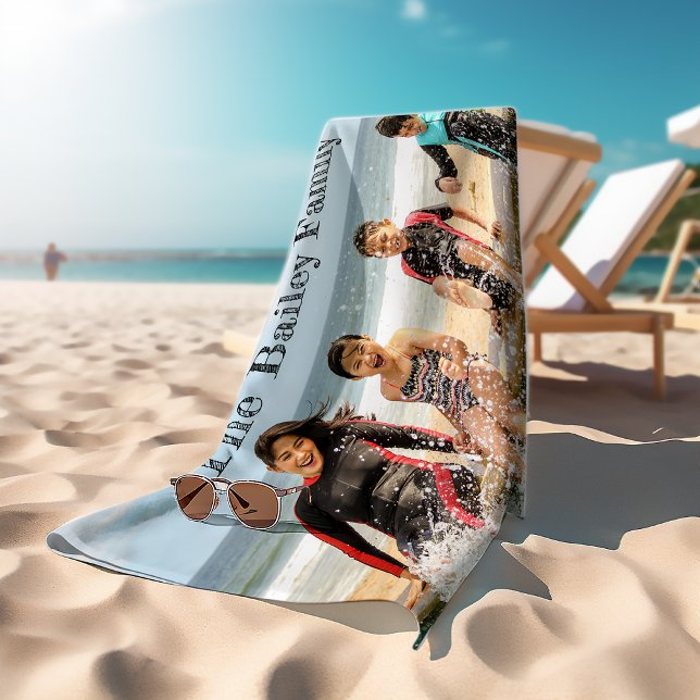 Stylish Personalised Photo  Beach Towel (Creator Uploaded)