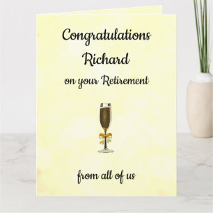Stylish Personalised Retirement Card