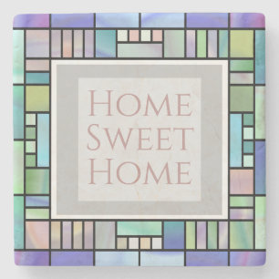 Stylish Personalised Text Stone Coaster