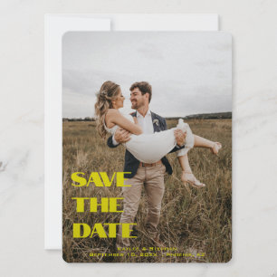 Stylish Personalised Wedding Photo Save the Date 