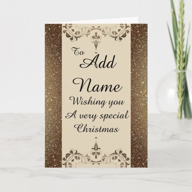 Stylish Personalized Christmas card (Front)