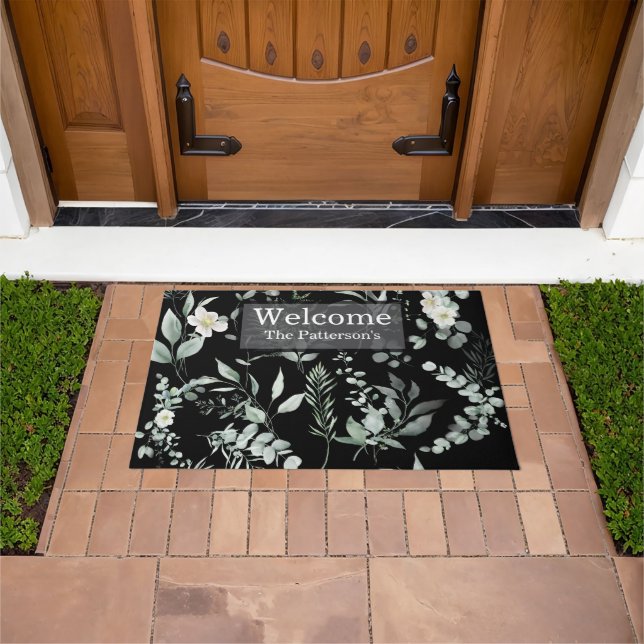 Stylish Personalized Greenery Doormat (Outdoor)
