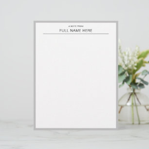 Stylish Personalized Letterhead for Thoughtful Mes