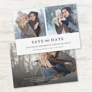 Stylish Photo Collage Budget Save our Date Save The Date