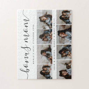 Stylish Photo Collage Stepmom Love Fun Mothers Day Jigsaw Puzzle