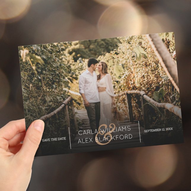 Stylish Photo Modern Wedding Save The Date (Creator Uploaded)