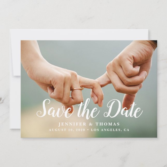 Stylish Photo Save the Date (Front)