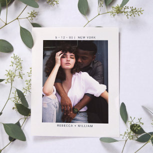 Stylish Photo Wedding Save the Date Invitation Postcard