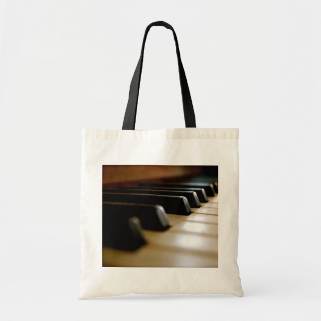 Stylish piano keyboard Music Tote Bag (Front)