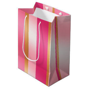 Stylish Pink and Metallics Medium Gift Bag