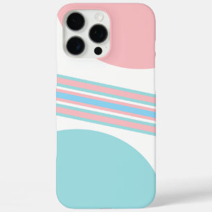 Stylish Pink & blue Abstract geometric Stripes iPhone 16 Pro Max Case