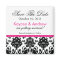Stylish Pink Damask Save The Date Magnet