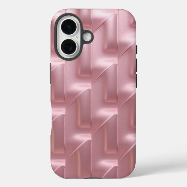 Stylish Pink Geometric Pattern-Trendy & Protective Case-Mate iPhone Case (Back)