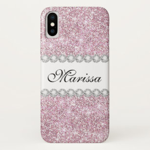 Stylish Pink Glitter Modern Sparkling Case-Mate iPhone Case