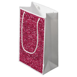 Stylish Pink Glitter Small Gift Bag