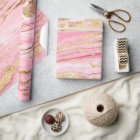 Stylish Pink Gold Abstract Marble Liquid Paint