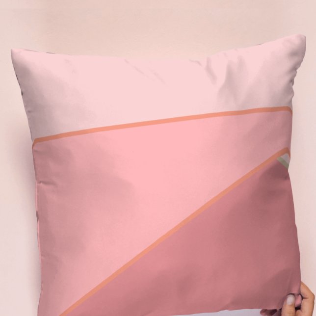 Stylish pink gradient modern colour block pattern cushion (Creator Uploaded)