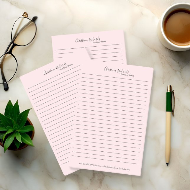 Stylish Pink Minimalist Post-it Notes (Creator Uploaded)