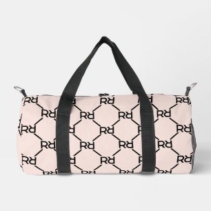 Stylish Pink Monogram Name Girl's Initial Luxury Duffle Bag