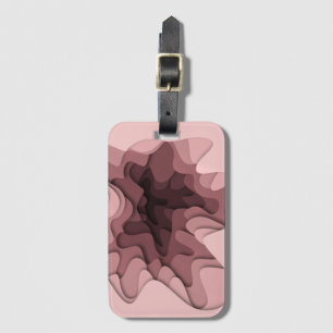 Stylish Pink Ombre Waves Travelling Luggage Tag