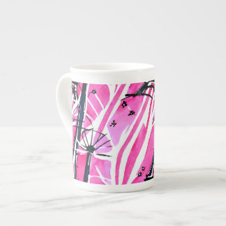 Stylish pink Paris-inspired watercolor Bone China Mug