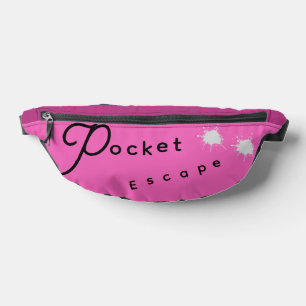 Stylish Pink Pocket Escape Cut Sew Fanny Pack