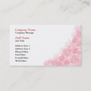 Stylish Pink Roses Business Card Template