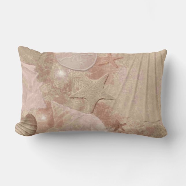 Stylish Pink Seashell Pillow (Front)