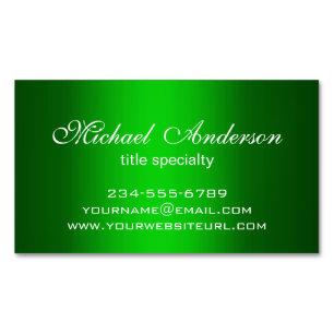 Stylish Plain Green Gradient Multiple Purpose Magnetic Business Card