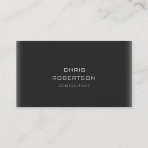 Stylish Plain Grey Attractive Business Card