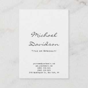 Stylish Plain Grey Black White Business Card