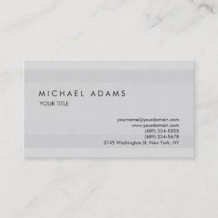 Stylish Plain Grey Simple Professional Unique Business Card