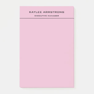 Stylish Plain Simple Professional Light Pink Post-it Notes