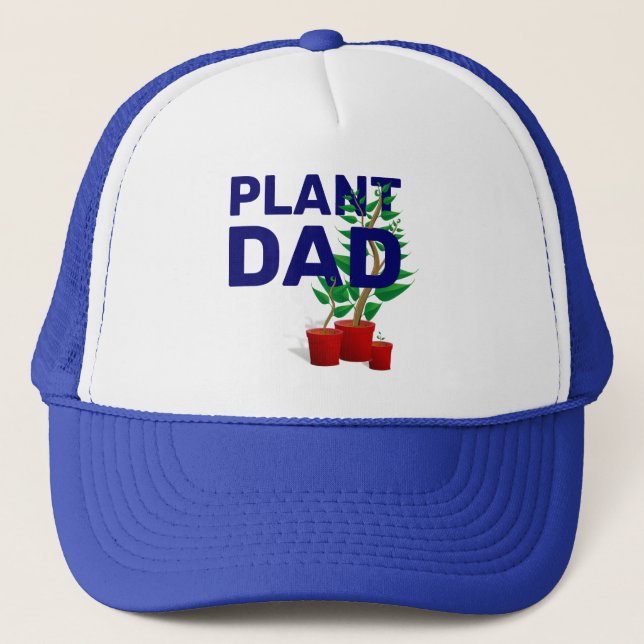 Stylish PLANT DAD Trucker Hat (Front)