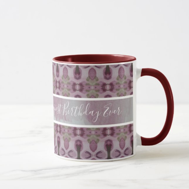 Stylish Plum and Grey Mug (Right)