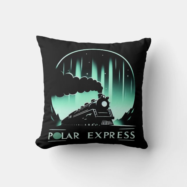  Stylish Polar Express Train Design Cushion (Front)