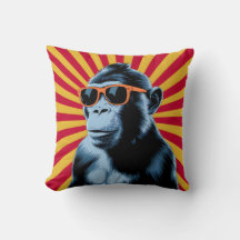 Stylish Pop Art Monkey with Sunglasses