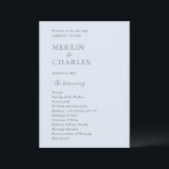Stylish Powder Blue Modern Wedding Program<br><div class="desc">Modern wedding program featuring a simple yet elegant design.</div>