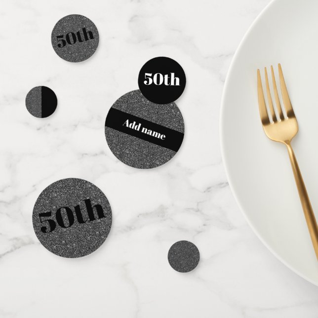 Stylish pretty personalised birthday confetti 50th (Group)