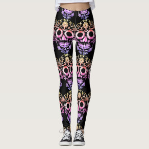 Stylish pretty skull leggings