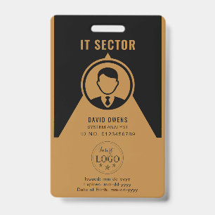 Stylish Professional Badge with Logo and Photo ID