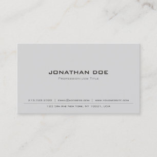 Stylish Professional Classic Elegant Clean Plain Business Card