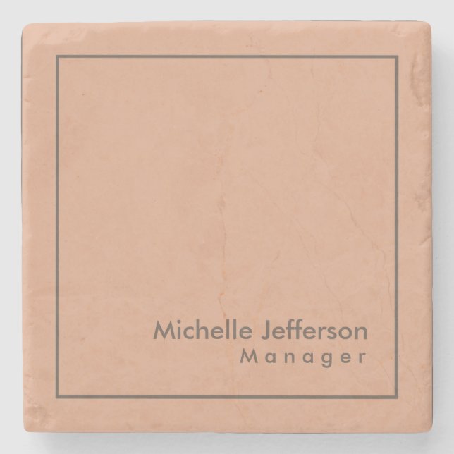 Stylish Professional Minimalist Stone Coaster (Front)