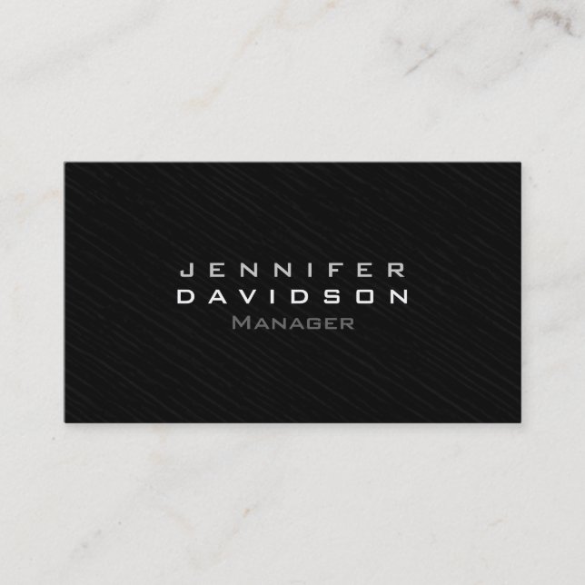 Stylish Professional Modern Dark Grey Business Card (Front)
